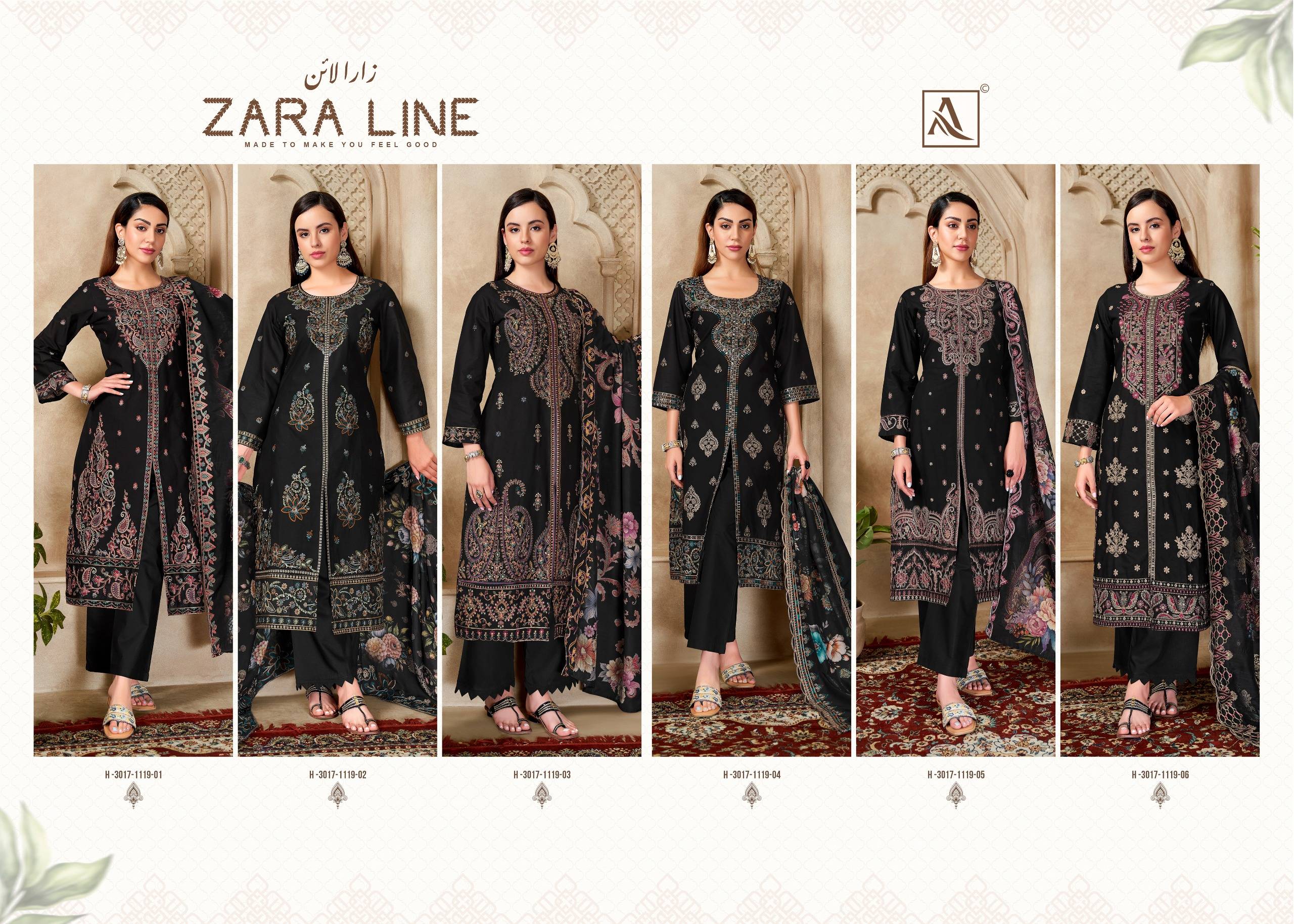 ZARA LINE By Alok Suit 3017-1119-01 To 3017-1119-06 Series Beautiful Colorful Stylish Fancy Casual Wear Pure Cambric Cotton Dresses At Wholesale Price